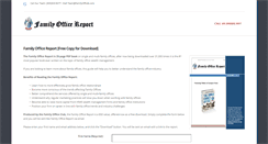 Desktop Screenshot of familyofficereport.com